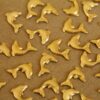 14 pc. Tiny Raw Brass Dolphins: 10mm by 8.5mm - made in USA | RB-265