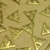 8 pc. Raw Brass Triangle Cut Out Charm: 16mm by 16.5mm - made in USA *Also available in 40 piece* | RB-428