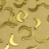 20 pc. Raw Brass Moon Charms: 11mm by 6mm - made in USA | RB-437