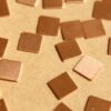 20 pc. Tiny Raw Copper Squares: 7mm by 7mm - made in USA | RB-482