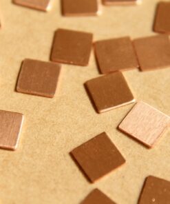 20 pc. Tiny Raw Copper Squares: 7mm by 7mm - made in USA | RB-482