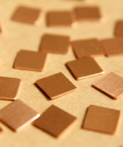 20 pc. Tiny Raw Copper Squares: 7mm by 7mm - made in USA | RB-482