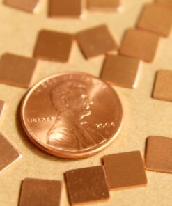 20 pc. Tiny Raw Copper Squares: 7mm by 7mm - made in USA | RB-482