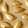 2 pc. Jumbo Raw Brass Curved Leaves: 31mm by 20mm - made in USA | RB-568