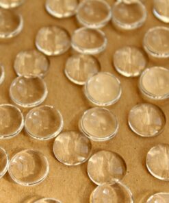 25 pc. Round Glass Cabochons - 12mm by 4mm | MIS-063