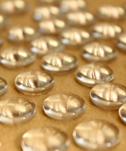 25 pc. Round Glass Cabochons - 12mm by 4mm | MIS-063