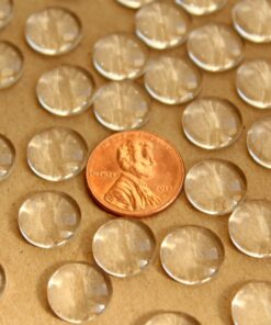 25 pc. Round Glass Cabochons - 12mm by 4mm | MIS-063