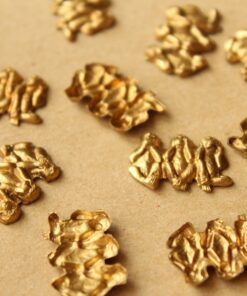 2 pc. Raw Brass Three Wise Monkeys - Speak no evil, hear no evil, see no evil: 18.5mm by 12mm - made in USA | RB-697