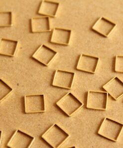 100 pc. Raw Brass Square Links: 8mm by 8mm | FI-362