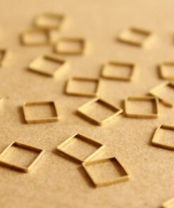 100 pc. Raw Brass Square Links: 8mm by 8mm | FI-362