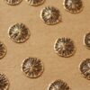 8 pc. Tiny Antique Brass Plated Sand Dollars: 11mm by 11mm - made in USA | AB-005