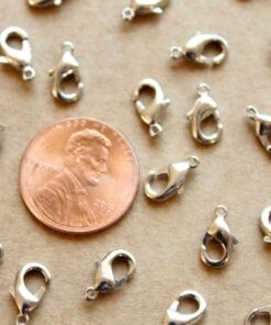 30 pc. Silver (Platinum Toned) Lobster Clasps, 5mm x 10mm | FI-480