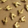 3 pc. Raw Brass 3D Rooster Charms: 23mm by 15mm - made in USA | RB-1206