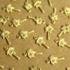 26 pc. Tiny Raw Brass Palm Tree Charms: 12.5mm by 7mm - made in USA | RB-1274