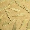 12 pc. Medium Antique Brass Plated Lightning Bolts: 25mm by 7mm - made in USA | AB-209
