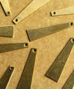 8 pc. Antique Brass Plated Geometric Drops: 29mm by 8mm - made in USA | AB-234