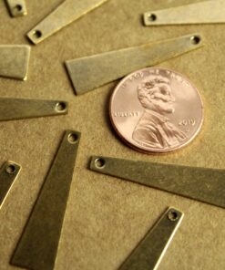 8 pc. Antique Brass Plated Geometric Drops: 29mm by 8mm - made in USA | AB-234