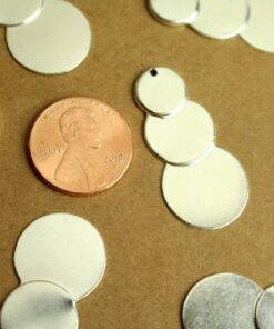 6 pc. Silver Plated Brass Tiered Circle Charms: 33mm by 16mm - made in USA | SI-357