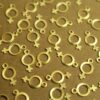 20 pc. Tiny Gold Plated Brass Female Symbol Charms: 12mm by 6.5mm - made in USA | GLD-100