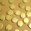 8 pc. Raw Brass Teardrop Charms: 12mm by 10mm | MIS-039*