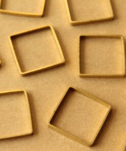 10 pc. Raw Brass Square Links: 20mm by 20mm | FI-283*