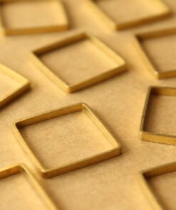 10 pc. Raw Brass Square Links: 20mm by 20mm | FI-283*
