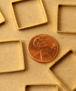 10 pc. Raw Brass Square Links: 20mm by 20mm | FI-283*