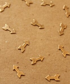 24 pc. Tiny Antique Brass Plated Arrows: 8mm by 3.9mm - made in USA | AB-031