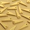 12 pc. Raw Brass Thick Triangle Spike Charms: 17.5mm by 6mm | MIS-250*