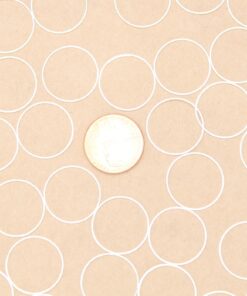 100 pc. Silver Plated Circle Links, 18mm Diameter Rings | FI-688