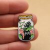 1 pc. Cat in a Terrarium Jar Enamel Pin Brooch, 30mm x 18mm | MIS-034