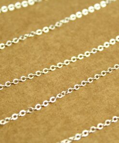 10 ft. Bright Silver Plated Brass Cable Chain, Soldered, 2.5mm by 2mm by 0.45mm | CH-006-10ft