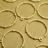 6 pc. Matte Gold Circle Charms, 28mm by 26mm | MIS-312