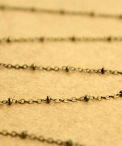 10 ft. Antique Brass Plated Brass Beaded Cable Chain, 2.5mm by 2mm, Cadmium Free | CH-003-10ft