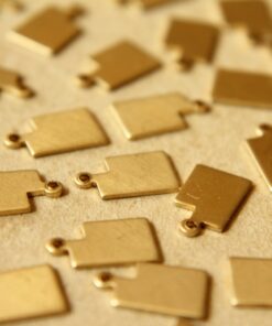 8 pc. Raw Brass Utah State Charms / Blanks: 8mm by 13mm - made in USA | RB-969