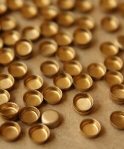 10 pc. Tiny Raw Brass Round Bezel Cups: 4.5mm diameter - made in USA | RB-556