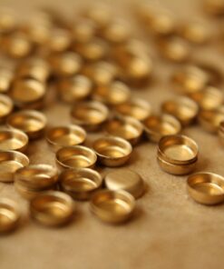 10 pc. Tiny Raw Brass Round Bezel Cups: 4.5mm diameter - made in USA | RB-556