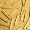 10 pc. Raw Brass 3D Bar Charms: 25mm by 2.5mm | MIS-026*