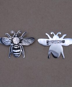 1 pc. Silver Brooch, Stainless Steel Pin, 51mm x 37.5 | TMP-035