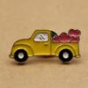 1 pc. Yellow Truck with Trunk Full of Hearts Enamel Pin, 27.5mm x 13.5mm | TMP-004*