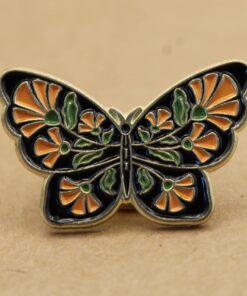 1 pc. Floral Butterfly Enamel Pin, 31mm x 12.5mm | TMP-005*