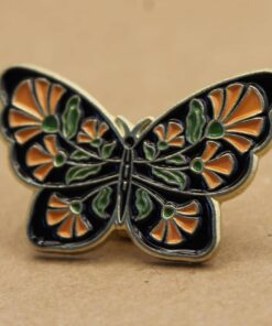 1 pc. Floral Butterfly Enamel Pin, 31mm x 12.5mm | TMP-005*