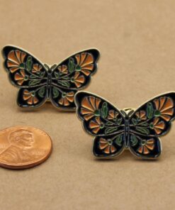 1 pc. Floral Butterfly Enamel Pin, 31mm x 12.5mm | TMP-005*