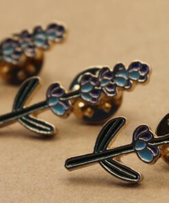 1 pc. Lavender Flower Stalk Enamel Pin, 32mm x 12mm | TMP-008*