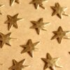 12 pc. Small Raw Brass Hammered Star Burst Stampings: 16mm by 13mm - made in USA | RB-1121