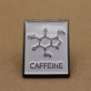 1 pc. Caffeine Molecular Structural Formula Enamel Pin, 27mm x 20.5mm | TMP-023*