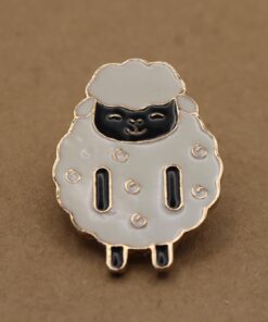 1 pc. Sheep Enamel Pin, Lamb Brooch, 29mm x 21.5mm | MIS-429*