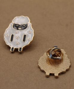 1 pc. Sheep Enamel Pin, Lamb Brooch, 29mm x 21.5mm | MIS-429*