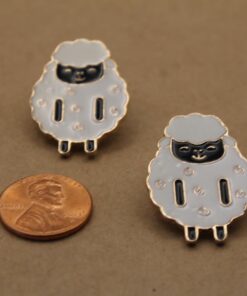1 pc. Sheep Enamel Pin, Lamb Brooch, 29mm x 21.5mm | MIS-429*