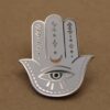 1 pc. Hamsa Hand with Evil Eye Enamel Pin, 35mm x 28mm | TMP-031*